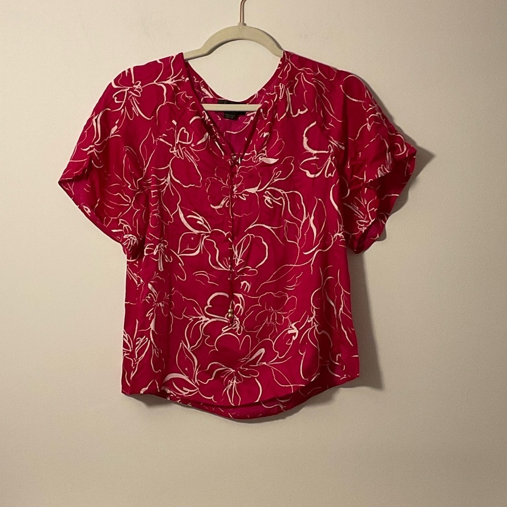 Belldini Fuchsia Floral Blouse